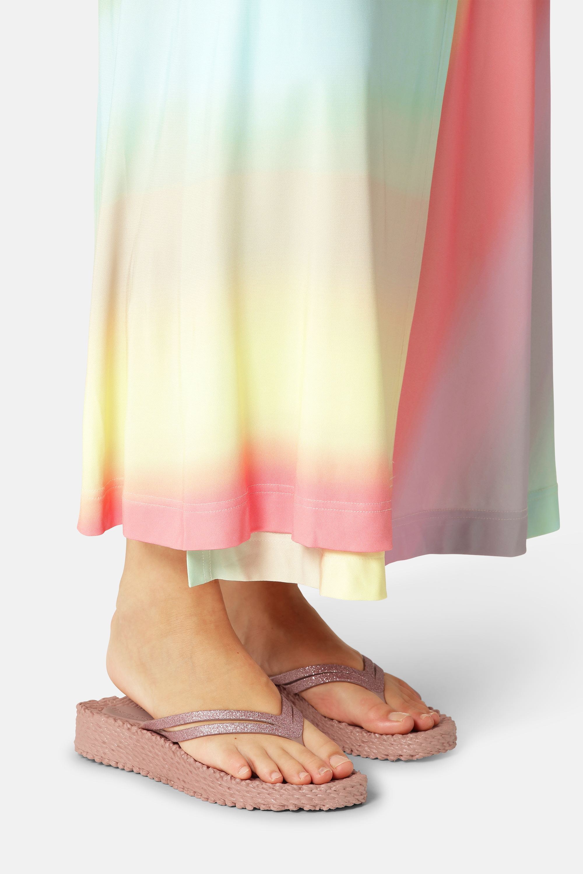 Platform Flip-flops Glitter - Misty Rose